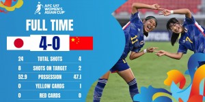 【龙八国际】U17女足亚洲杯-中国0-4日本遭小组赛首败 第二出线将对阵朝鲜