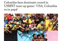 【龙八国际】美国队1-5负于哥伦比亚，对方球迷高喊：哥伦比亚是美国爸爸
