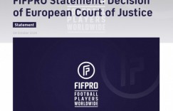 【龙八国际】欧盟法院裁定FIFA部分转会规则违法！FIFPRO：对所有球员都重要