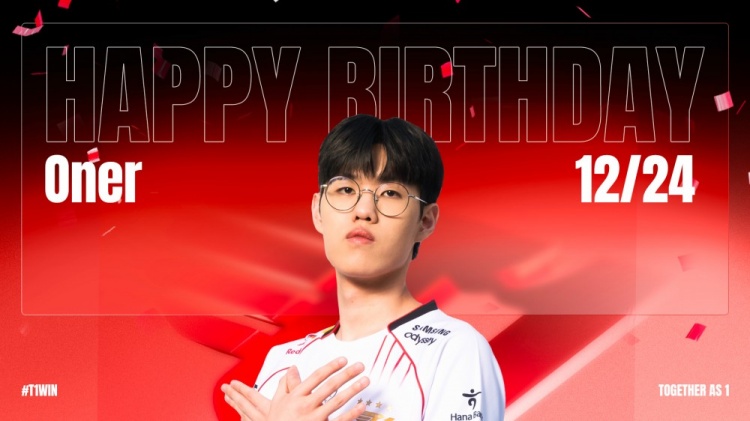 T1祝打野Oner选手22岁生日快乐：Happy Oner Day!